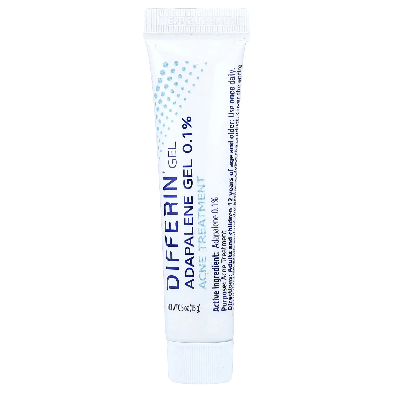 Differin Adapalene Gel 0.1 % Acne Treatment, Fragrance Free, 0.5 oz (15 g) | HSA/FSA Eligible