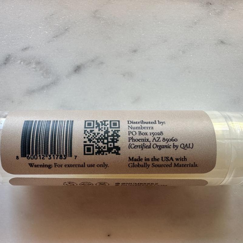 Numbrrrz Organic Lip Balm – Coconut Vanilla (3-Pack) – USDA Certified, Clean Moisturizing Lip Care, Large .50 oz Tubes