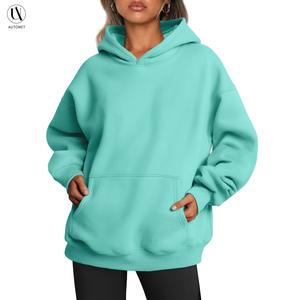 AUTOMET Women's Oversized Fleece Hoodie Sweatshirt - Full Sleeve Casual Pullover with Pocket, Minimalist Basic Cute Tops, Women's Clothes for Fall Teal Wear