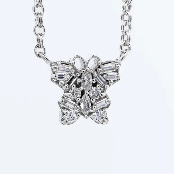14K Gold Diamond Butterfly Pendant | Farfalla di Diamanti by Vecchio Vassari