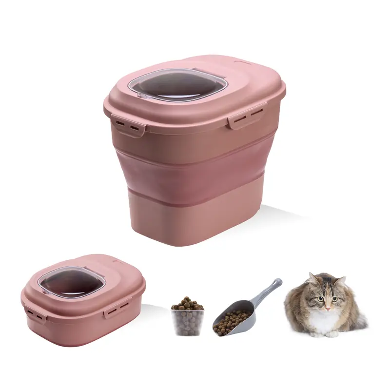 GOODSKY Dog Food Storage Container Collapsible Dog Food Container with Airtight Lids, Scoop and Counting Cup Food Storage Container Dry Food for Dog, Cat and Other Pet Food 30-35 lbs