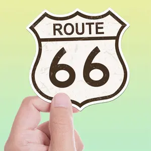 Route 66 Highway Sign Sticker