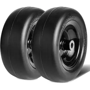 VEVOR Lawn Mower Tires with Rim, 15x6.00-6 Tubeless Lawn Tractor Tires, 2-Pack Tire and Wheel Assembly, S-Turf Pneumatic Tires, 3 Offset Hub, 3/4 Bushing Size, 16 PCS for Riding Mower Lawn TractorVEVOR Super Brand Day