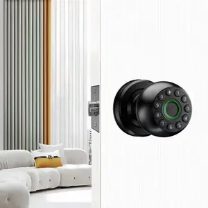 Fingerprint Smart Door Knob with App Control, Auto Lock Keyless Biometric Code Door Lock for Bedroom Home Office, Fathers Day Gift