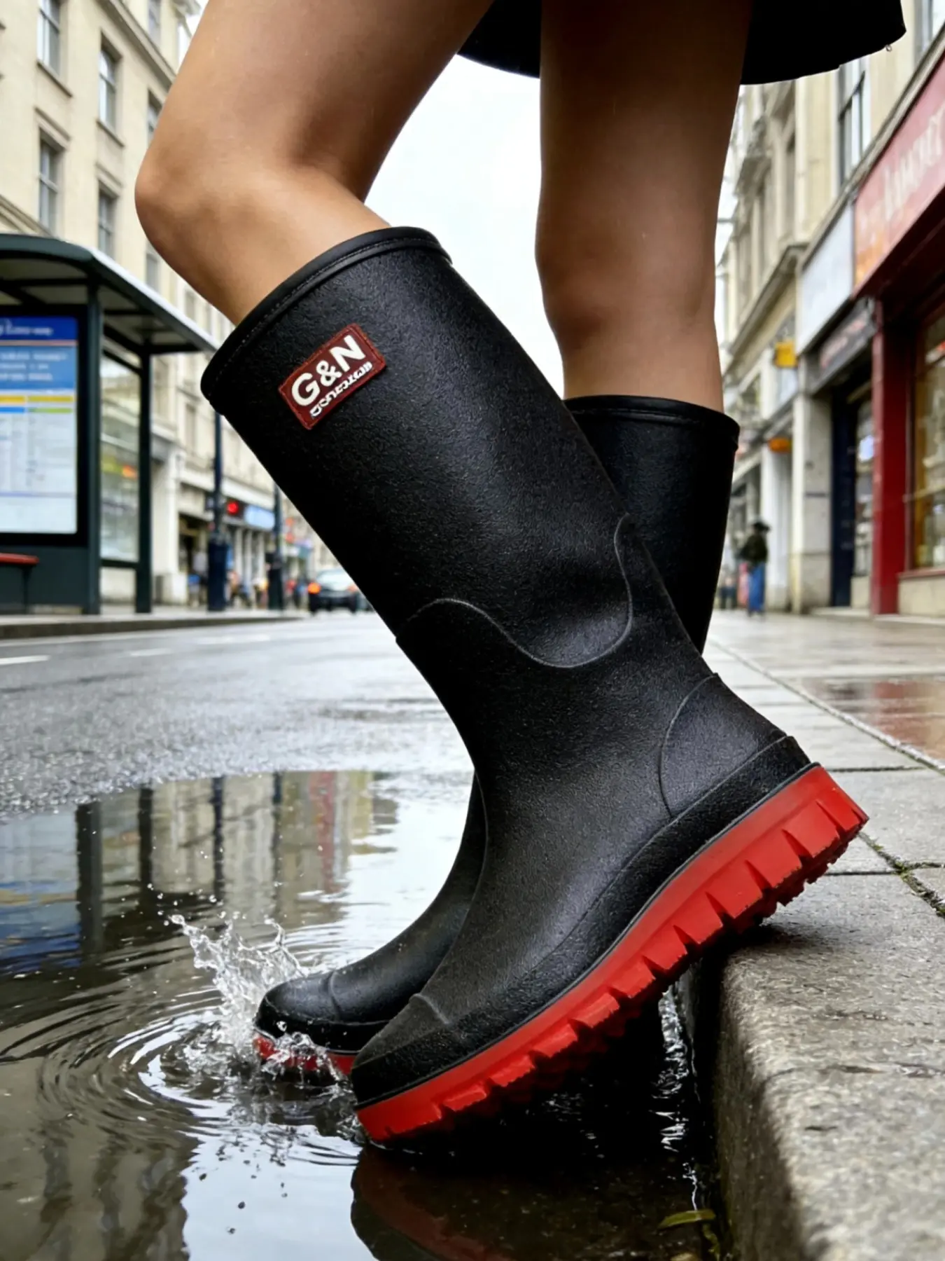 High-Top Waterproof Shoes Unisex, Lightweight Non-Slip Rubber Boots for Outdoor Use, Long Tube Plant Watering Boots, Foldable Design
