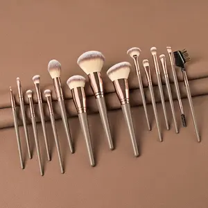 Professional 7/10/15 Piece Face Makeup Brush Set for All Skin Types, Includes Foundation, Eyeshadow, Concealer, Blush & Contour Tools