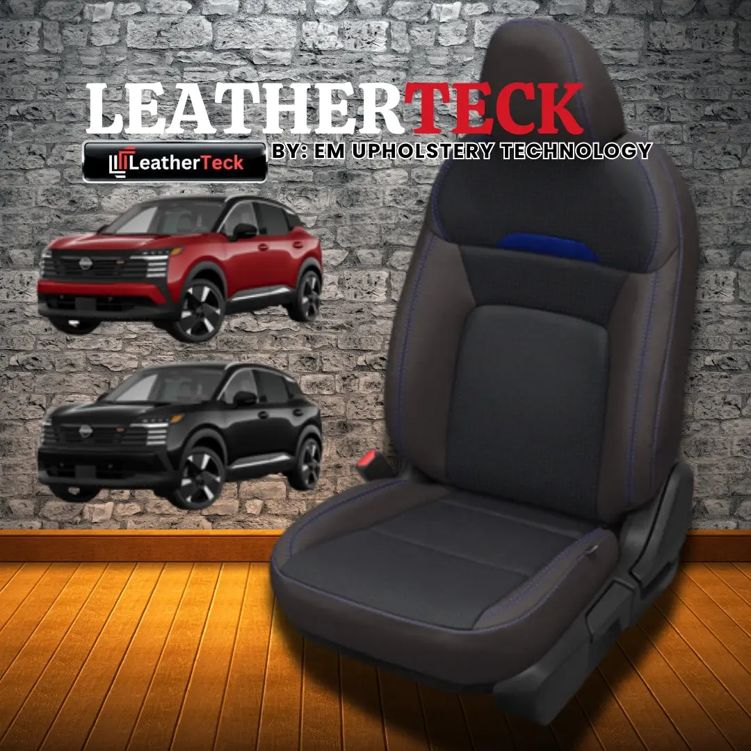 Deluxe Katzkin Leather Upholstery Covers Kit for 2025 Nissan Kicks K5 All Trims - Black Wrap