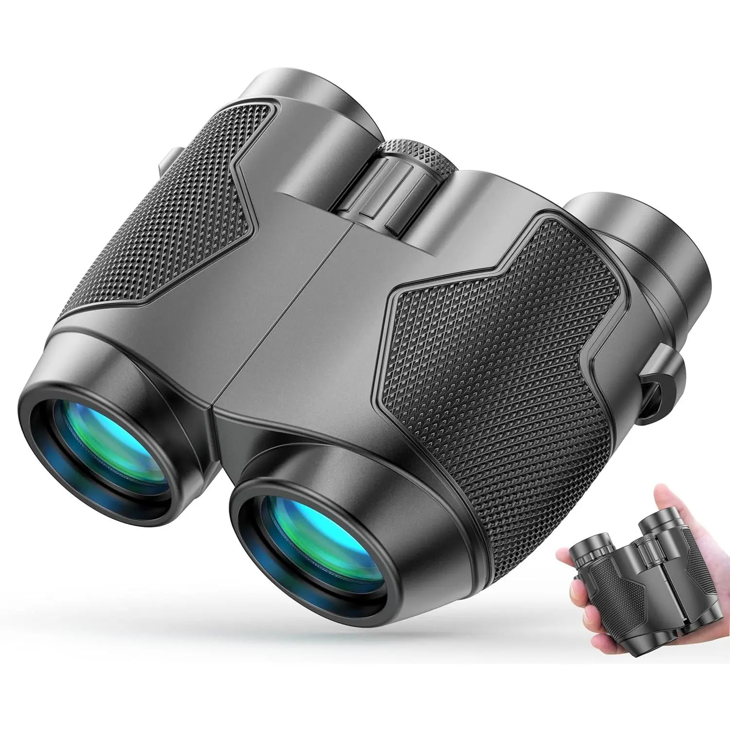 Binoculars 12x50 for Adults and Kids Night Vision Binoculars Compact Binocular Large Eyepiece Waterproof Binocular Wide Field of View for Bird Watching,Hiking,Hunting,Concert with Carrying Bag