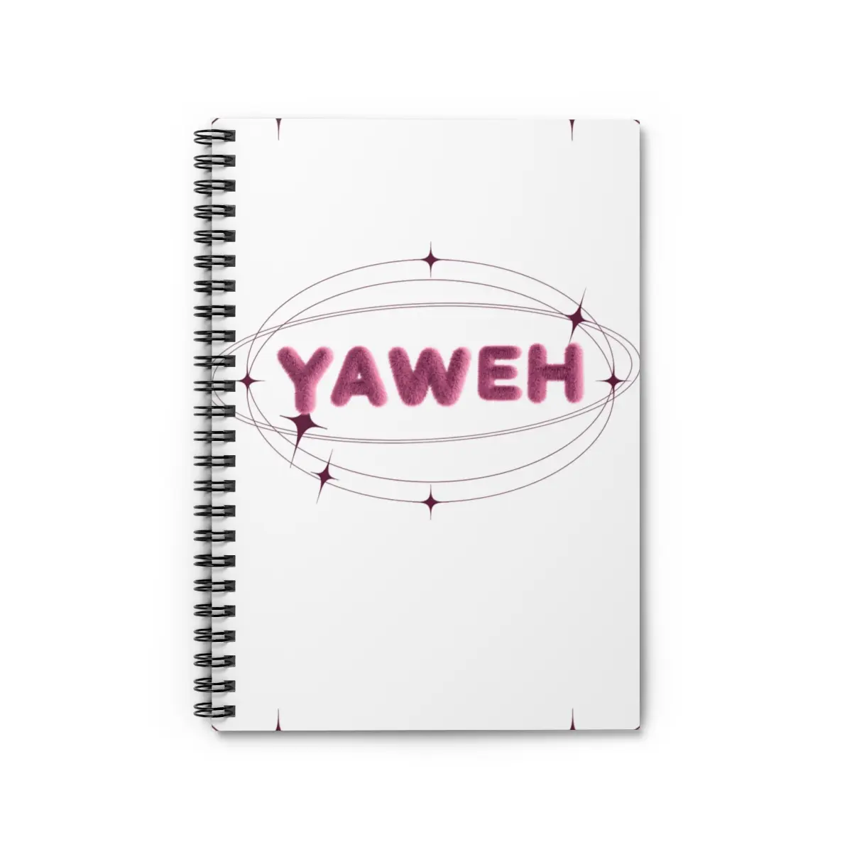 Yaweh Spiral White Notebook - Ruled Line