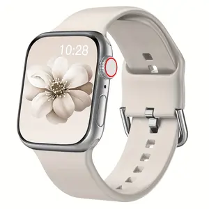 Breathable Silicone Apple Watch Band Sport Strap, Classic Clasp Wristband Compatible with iWatch Ultra SE Series 10 9 8 7 6 5 4 All Sizes 49mm 46mm 45mm 44mm 42mm 41mm 40mm 38mm