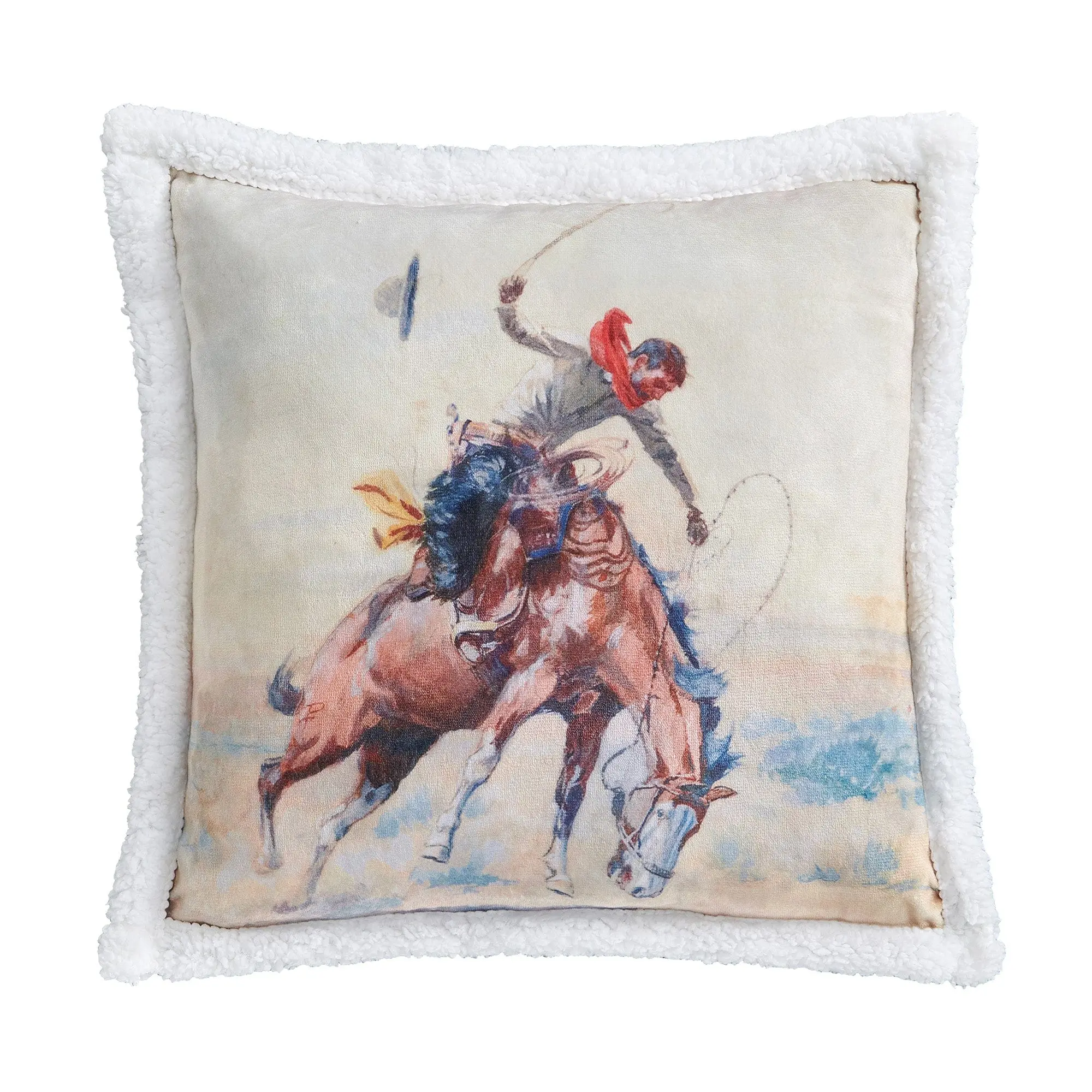 Buster Campfire Sherpa Pillow