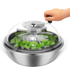 ALPHAGROW   13”  Manual Bowl Trimmer - Dual Stainless Blades & Clear Dome for Buds, Flowers, Hydroponic Plants (Wet/Dry Cutting)