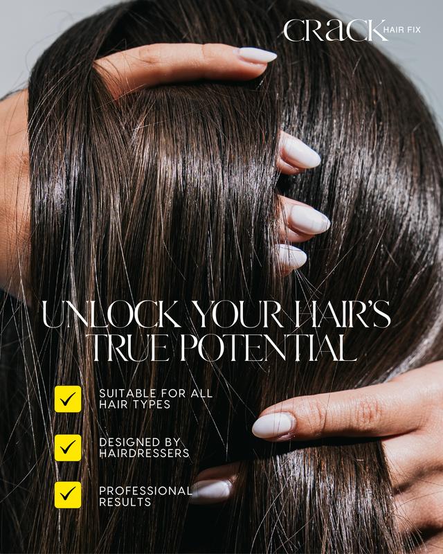 CRACK Crack Hair Fix Moisturizing Mist Spray & Styling Treatment for Dry Frizzy Thermal-Damaged Hair 6 oz & .75 oz Anti-Frizz Repair Ultra Lightweight