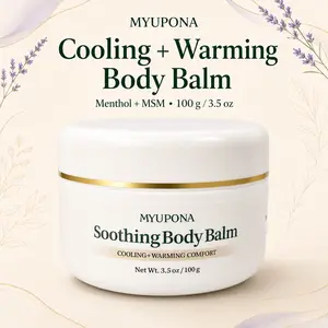 MYUPONA Cooling & Warming Body Balm with Menthol & MSM for Post-Workout Massage, 100 g