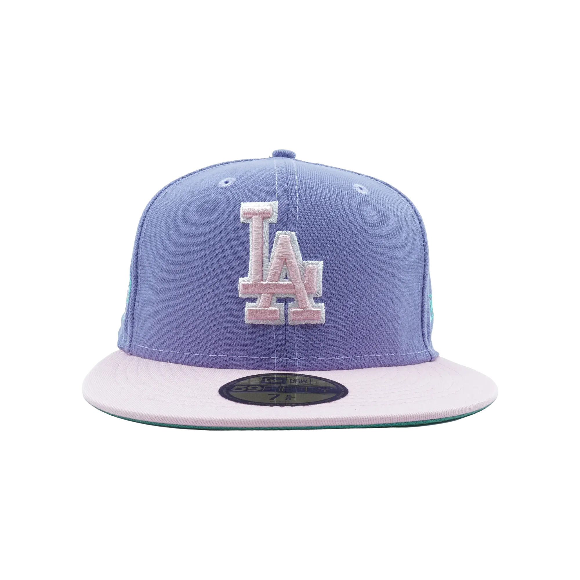 59FIFTY Los Angeles Dodgers 50th Anniversary Fitted Hat "Lavender / Pink / Green - Under Brim" NE1088