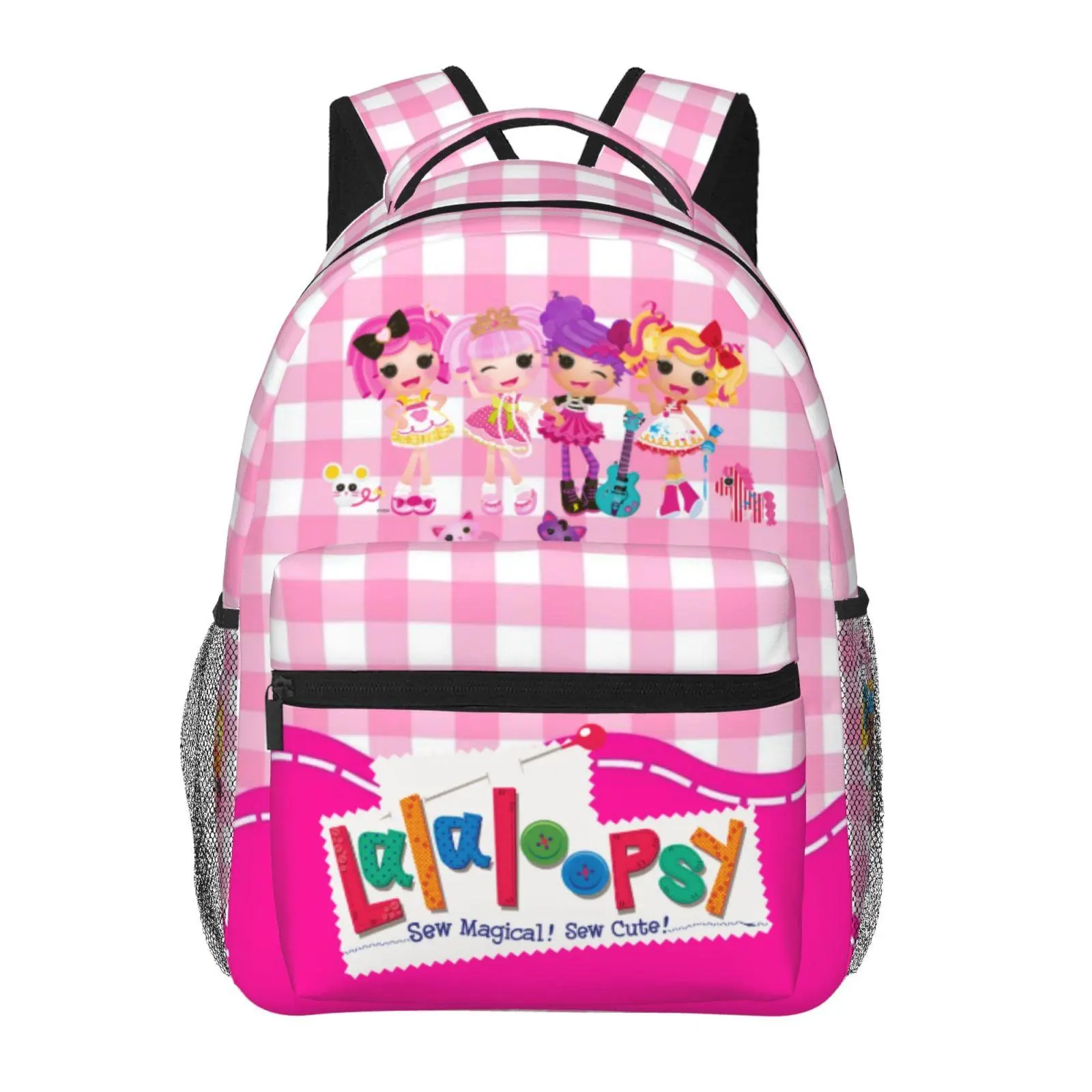 Lalaloopsy Back to School Backpack We're Lalaloopsy Netflix Cute Cartoon Print Bookbag for Little Girls MGA Lalaloopsy Lightweight Casual Daypack with Multiple Pockets for Kindergarten & Elementary
