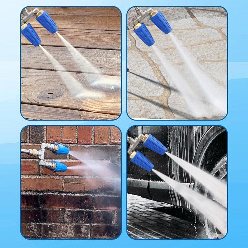 Stainless Steel Dual Turbo Nozzle for Pressure Washer - Superior Cleaning Performance, Durable & Easy Installation, 1/4" Quick Connector, Black/Blue/Orange/Red Stainless Steel Dual Turbo Nozzle for Pressure Washer - Superior Cleaning Performance, Durable & Easy Installation, 1/4" Quick Connector, Black/Blue/Orange/Red
