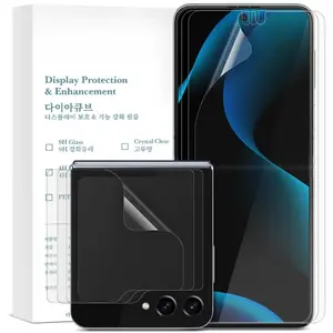 [3 Pack] for  Galaxy Z Flip 6 EPU+TPU Screen Protector, 3 count HD Full Covered Outer Film + 3 count Inner Film, Full Glue, High Clarity, Self-, Bubble-Free Easy Installation with Alignment Jig.