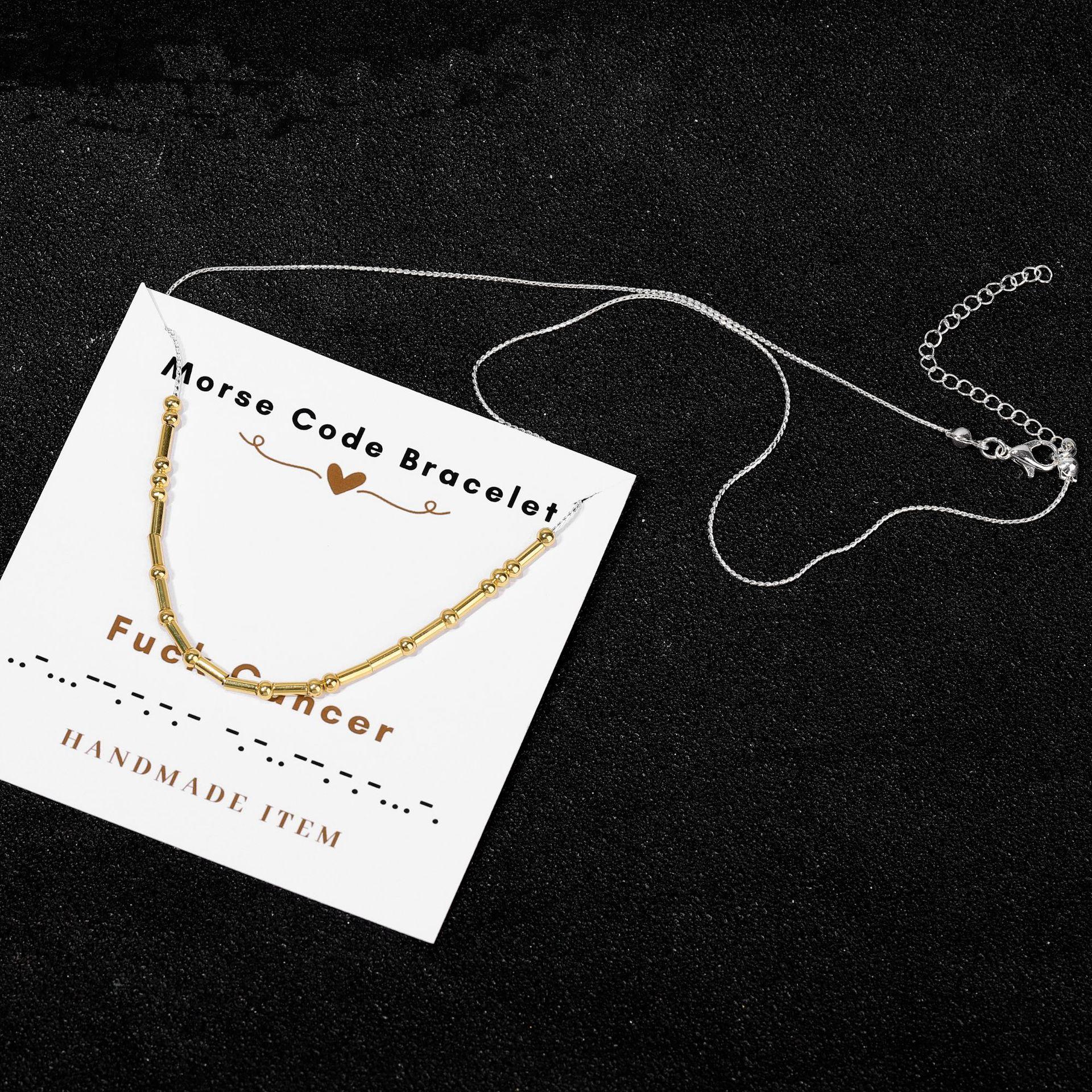 Morse code necklace alphanumeric couple personalized collarbone chain necklace