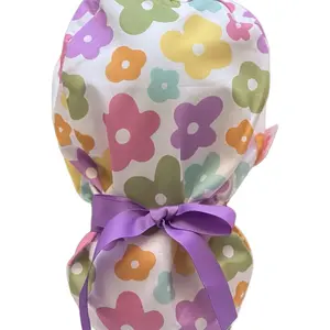 Retro floral II scrub caps