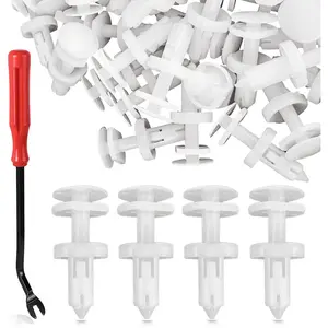 101-Pcs GM Door Panel Retainer Clips Included Plastic Fastener Removal Tool Compatible with GM Cars and GMC C1500/C2500/C3500/K1500/K2500/K3500 Replace OE15960325