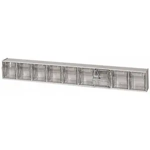 Quantum Storage Systems 9 Compartment White Small Parts Tip Out Stacking Bin Organizer 23-5/8" Wide x 3-1/8" High x 2-1/2" Deep, Polystyrene Frame, 2-3/16" Bin Width x 2-1/2" Bin Height x 1-3/4" Bin Depth QTB 309 WHITE