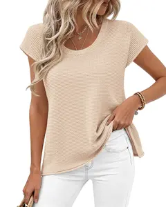 BTFBM Sweater Vest Women 2026 Spring Summer Cap Sleeve Crew Neck Casual Loose Business Tops Western Vacation Outfits