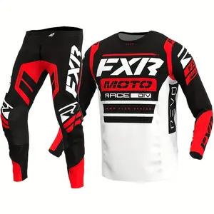 Fxr Off-Road Motorcycle Riding Set, Breathable Mesh Anti-Impact Leather Knee Pads, Dirt Bike Trail Rider Gear