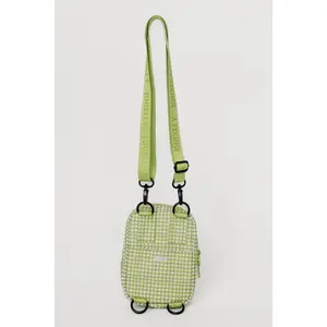 Picnic Plaid Crossbody Sling Bag with 5 Wearing Styles & Durable Green Strap for Travel & Everyday Use