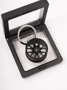 Creative Car Wheel HUB Design Keychain, Fashionable Keychain for Men & Women, Trendy All-match Keychain for Birthday Gift