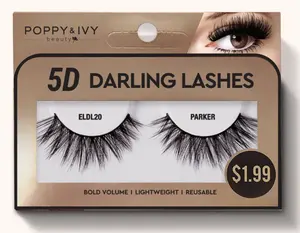 Poppy&Ive 5D Darling Lashes Parker - Bold and Voluminous False Eyelashes for a Dramatic Effect
