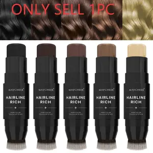 Hair Hairline Reissue Cream - Waterproof Concealer for All Skin Tones, Designed for White Hair Roots and Thinning Hair Designed for a natural look with brush head