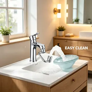 1440 Rotation Faucet Aerator for Toddlers Dual Sprayer Mode Bathroom Kitchen Tap Head Replacement Smart Face Washing Accessory Extension sink faucet all-angle control aerator extension rotatable rotate spray attachment extender swivel