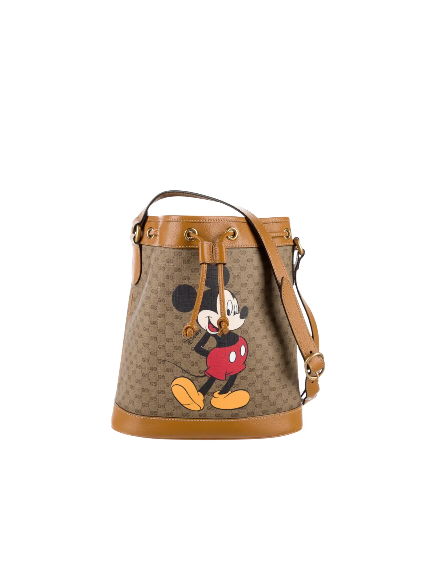 Pre-owned GUCCI canvas Crossbody Bags x Disney GG Candy Mickey Mouse Bucket Bag