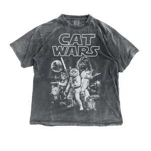 Vintage Cat Wars Funny 90s Graphic Shirt, Retro Cat Wars Lover Comfort Colors Tee, Funny Cat Warrior Shirt, Cat Lovers Gift, Sci-fi Top, Nerdy Cat Tee