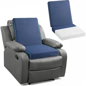 Egg Crate Recliner Seat Cushion for  Tufted Furry Booster  Cushion,   for Long Sitting  Chair Cushion for Recliners Office Chairs, Navy