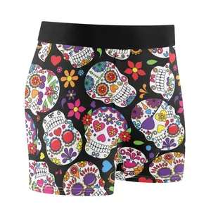 Men's Underwear Boxer Briefs Day Of The Dead Sugar Skull Underwear