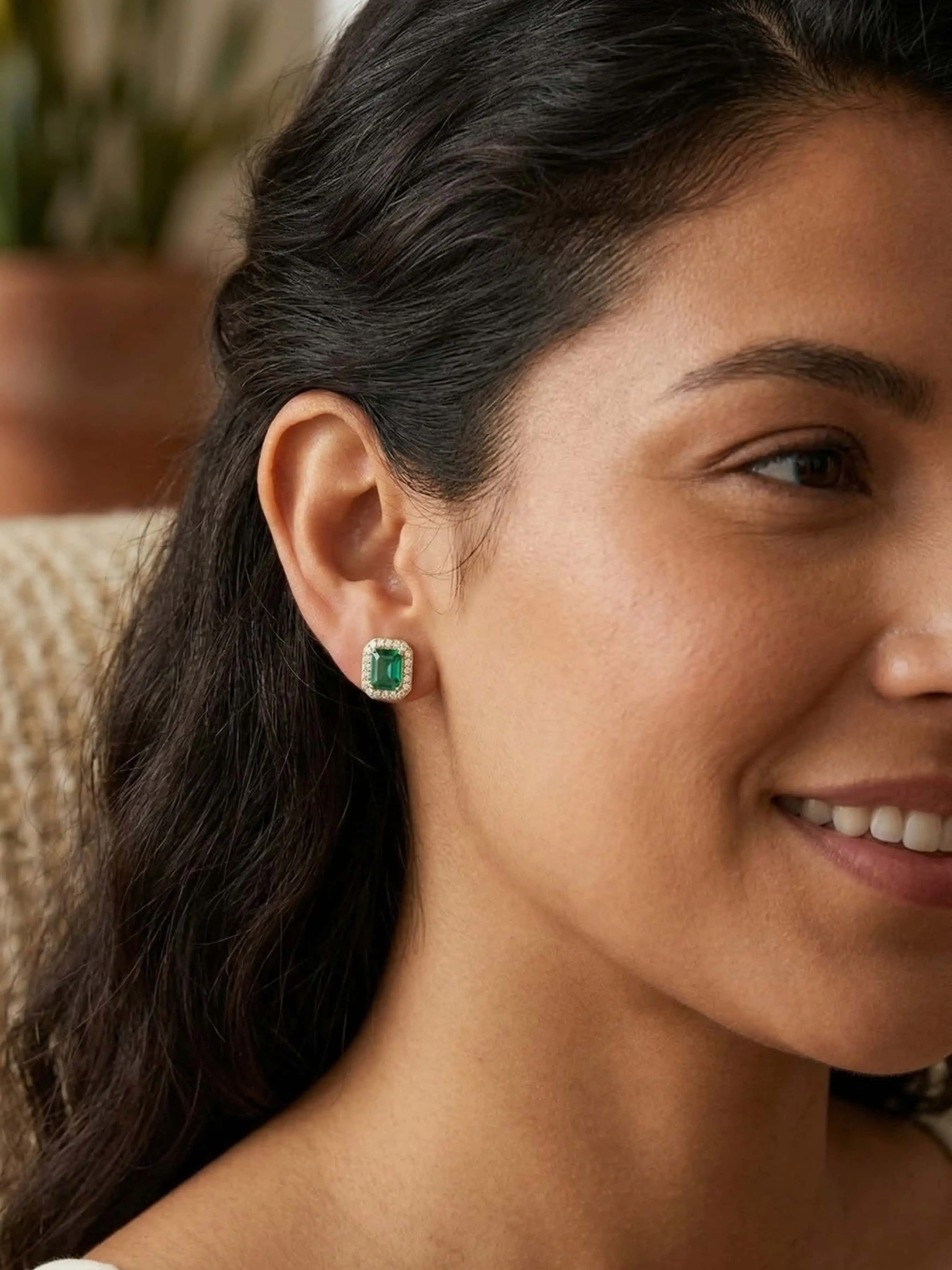 Women's Fashion Square Earrings with Sparkling Zirconia, Daily Wear Jewelry, Elegant Design, Perfect for Everyday Use