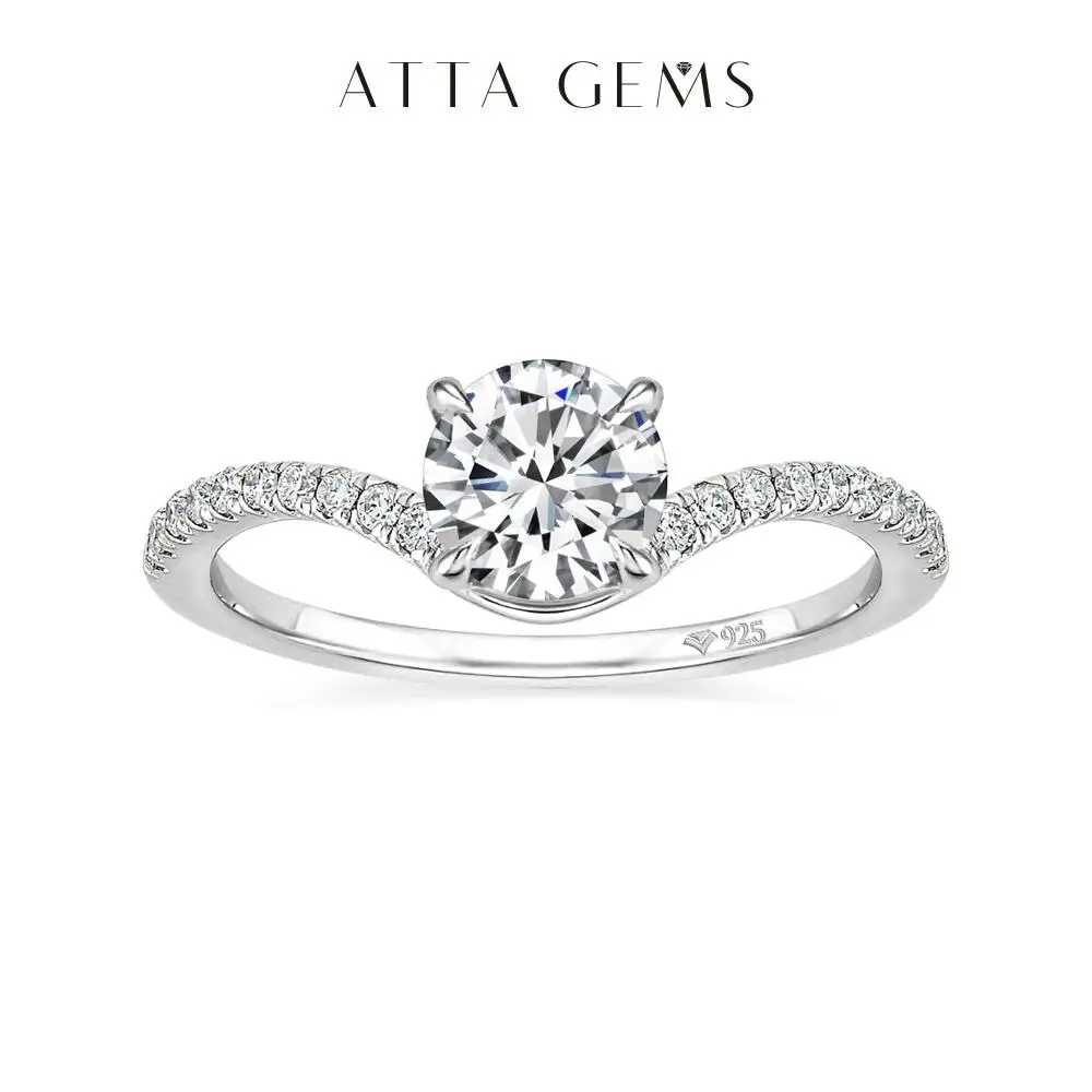 Women's D-Color 3.0CT Round Cut Artificial Moissanite Solitaire Engagement Ring, Jewelry Ring for Birthday, Wedding Gifts (R055), Solitaire Ring summerwins