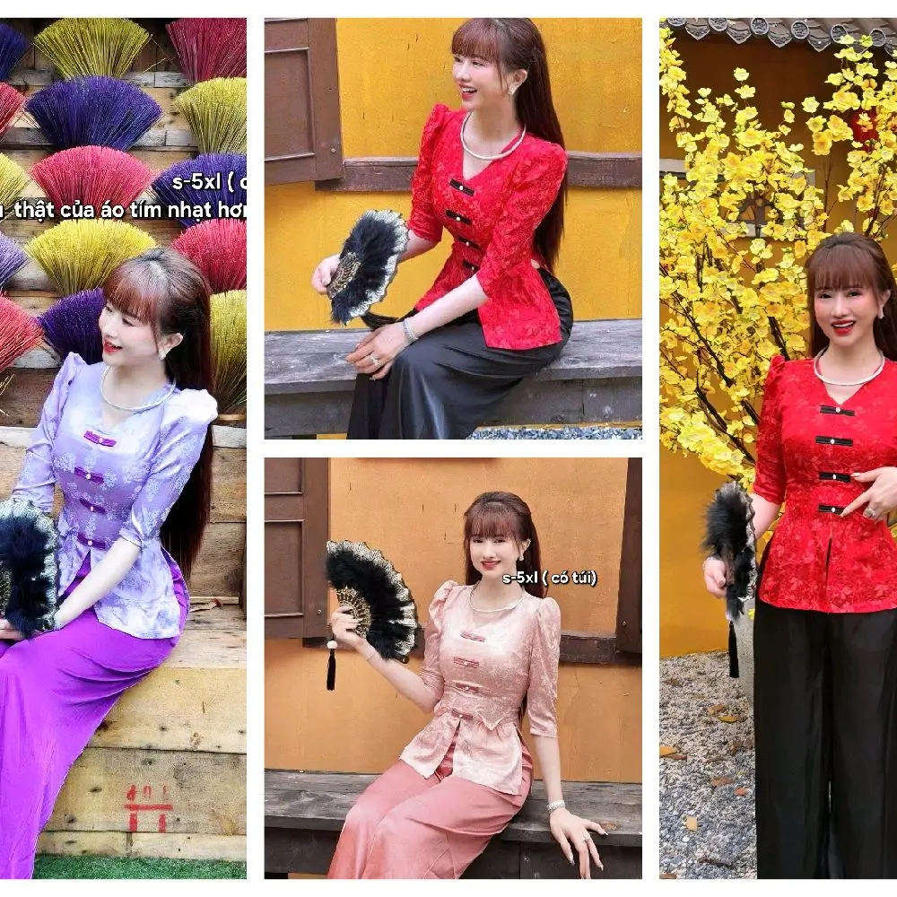 Áo Bà Ba B6 ( Vietnamese Size )/ Women's Temple  / Women Ao Ba Ba / Vietnamese Tradition Phap Phuc / Luna New Year