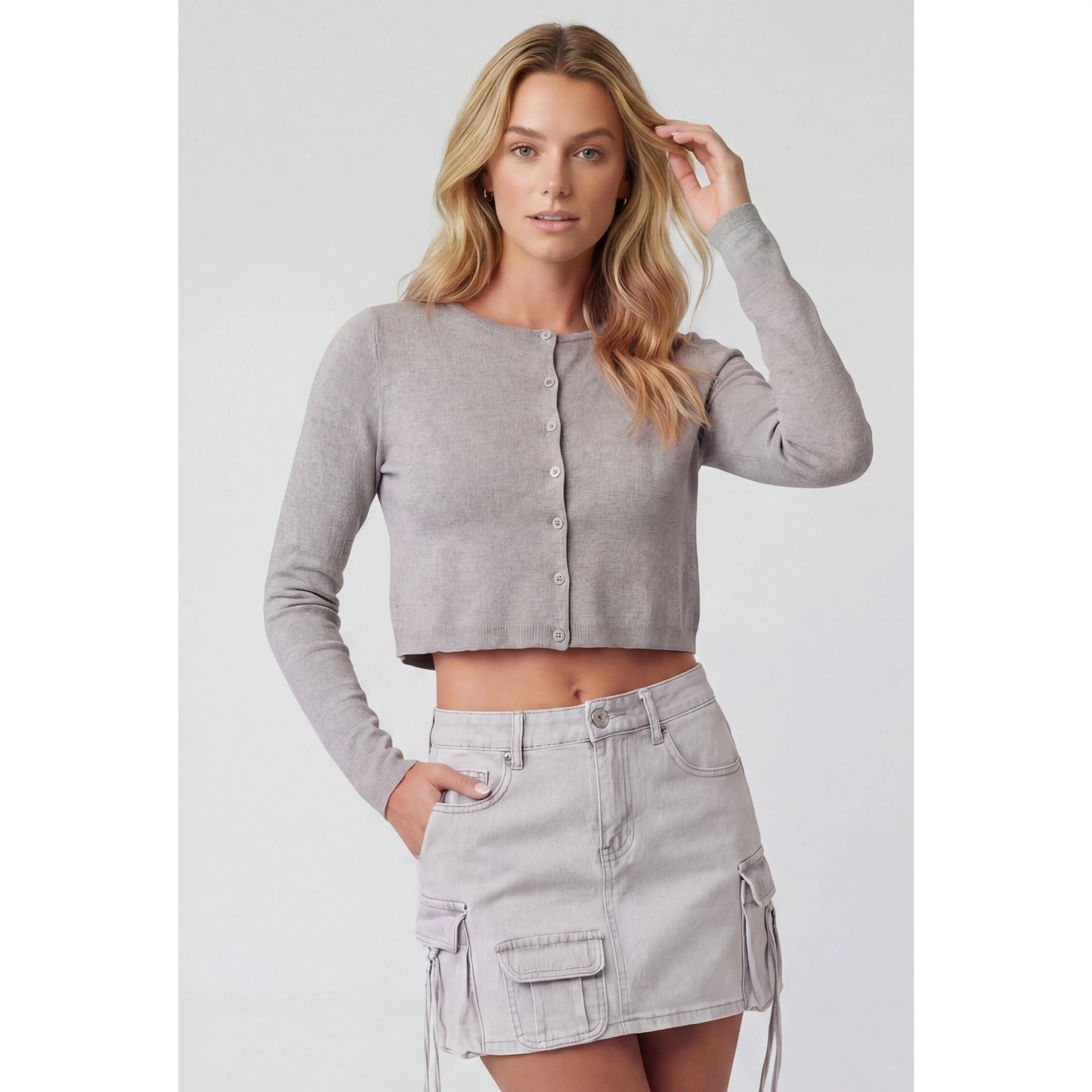 Emelia Knit Crop Cardigan