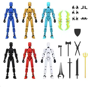 T13 Titan Action Figures 6PCS, 3D Printed Fully Poseable Multi Jointed Toy Set, Movable Figure Toy for Creative Play & Collection, Perfect for International Children's Day