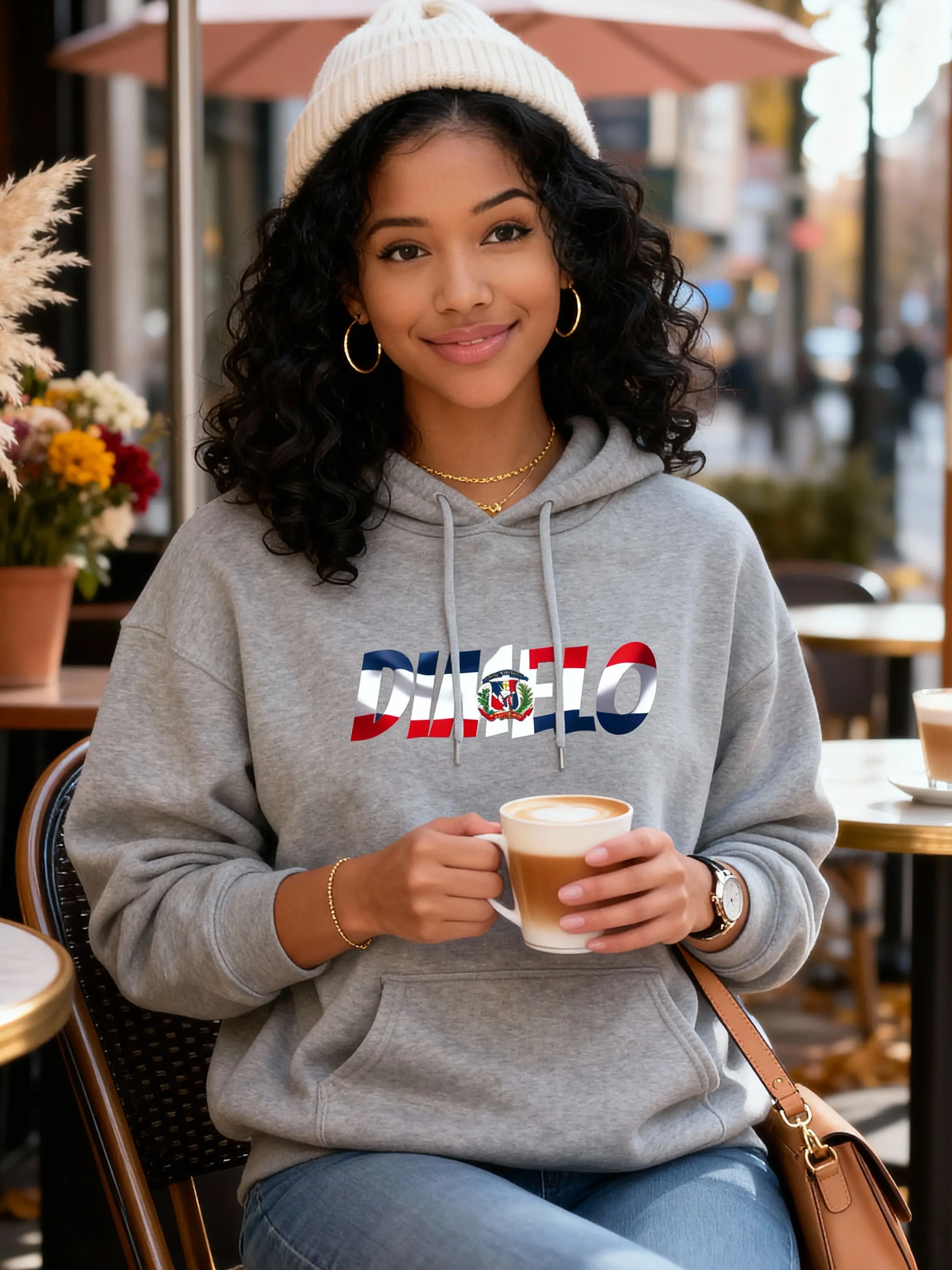 DIMELO Dominican Flag Hoodie - DR Pride Sweatshirt, Unisex Fleece, Caribbean Streetwear, República Dominicana Gift, Cozy Fall/Winter