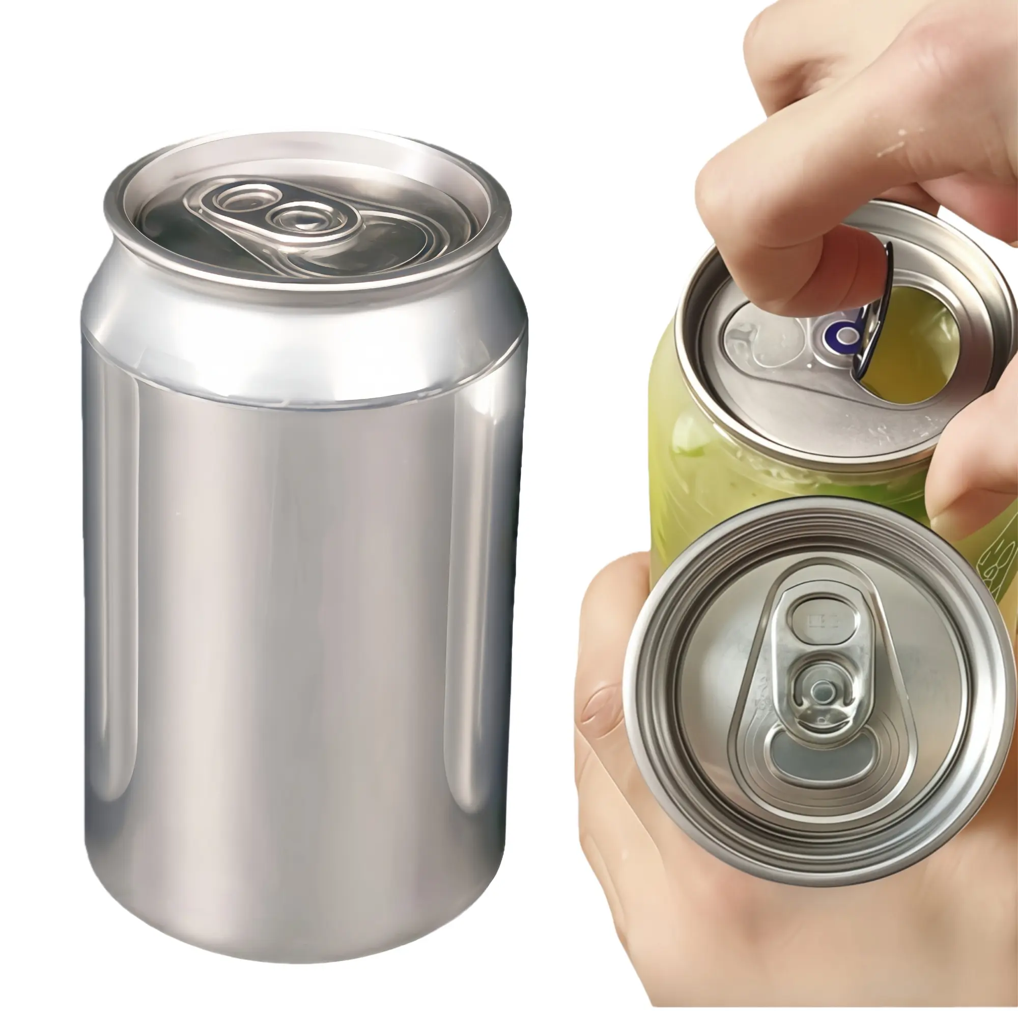 100-Pack 330ml (11oz) Empty Aluminum Cans with Lids, Commercial Grade Pop-Top Cans for Home Brewing Beer, Craft Soda & Iced Coffee, work with Can Sealer Machines