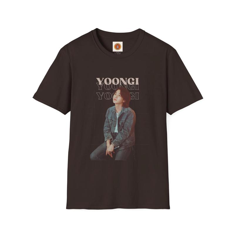 BTS SUGA Vintage Retro Unisex Softstyle T-Shirt Min Yoongi D-Day Shirt