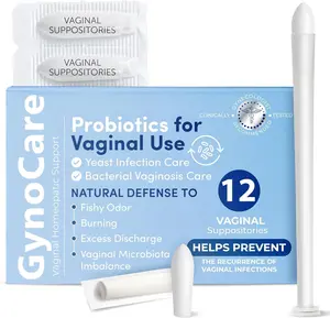 Vaginal Probiotics for Women | Boric Acid Intimate Care Suppositories | pH Balance Support | Yeast Infection Care | Natural Defense Against Fishy Odor, Burning & Excess Discharge | 12 Vaginal Suppositories