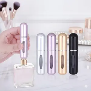 Mini Refillable Perfume Atomizer 5ml, Compact Leak-Proof Travel Sprayer for Airplane, Ideal Gift for Men Women Friends Couples Family