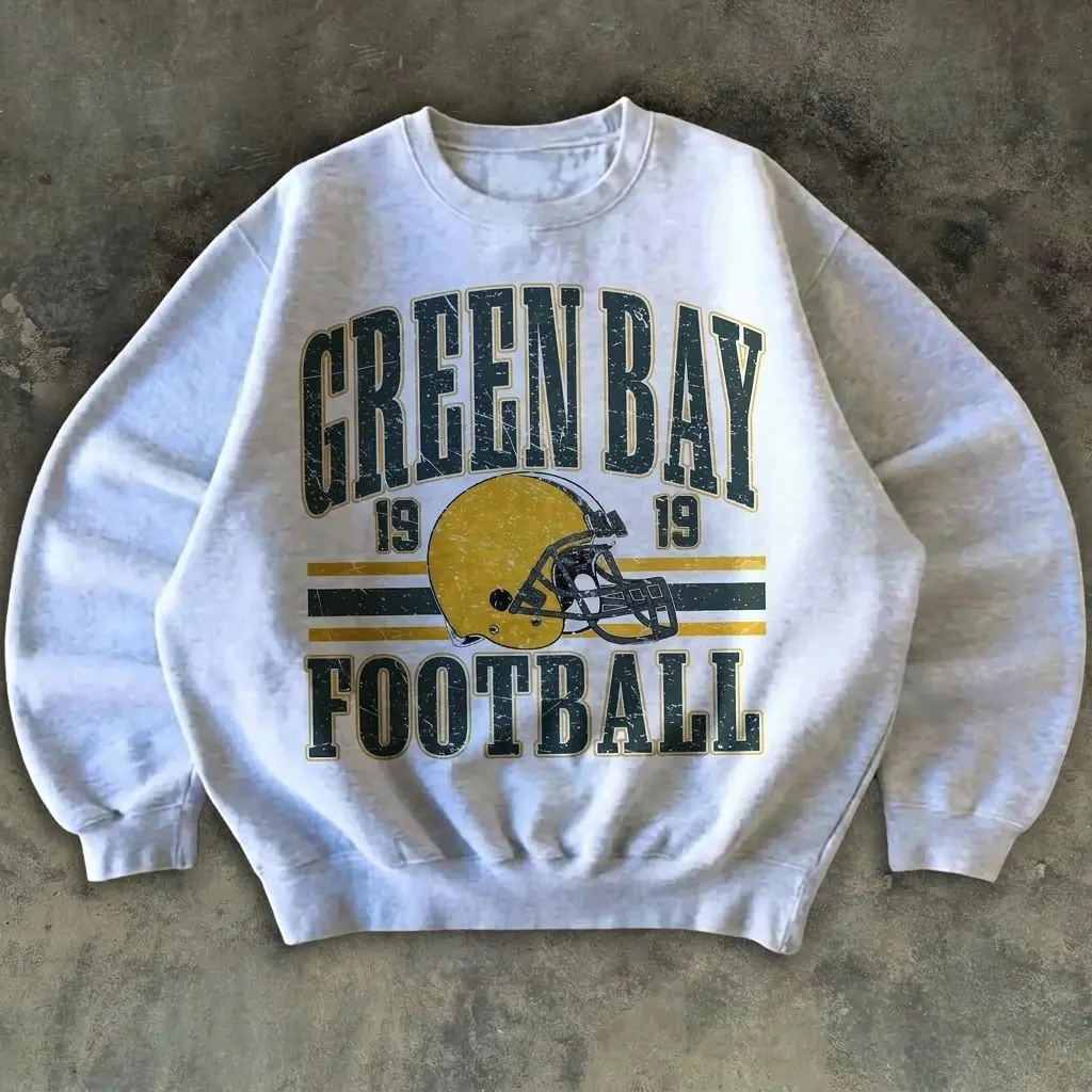 Vintage Green Bay Football Sweatshirt, Green Bay Football Shirt, 90s Retro Graphic Tee, Game Day T-Shirt, Retro Football Hoodie, Green Bay Football Fans