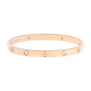 Pre-owned Cartier Love Bangle Bracelet Size 18
