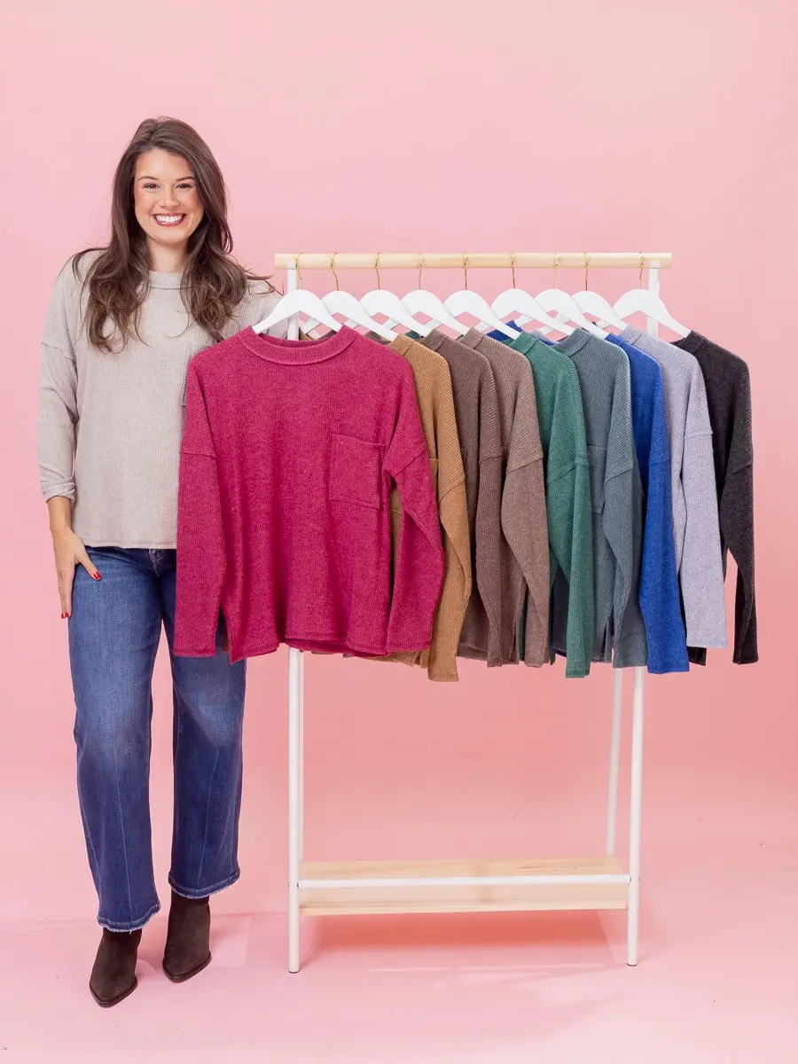 Zenana Ribbed Brushed Luxe Hacci Sweater | S-3X